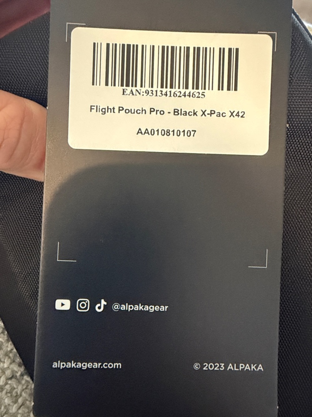 NWT Alpaka Flight Pouch Pro — Black Xpac - A4 - Picture 16 of 16
